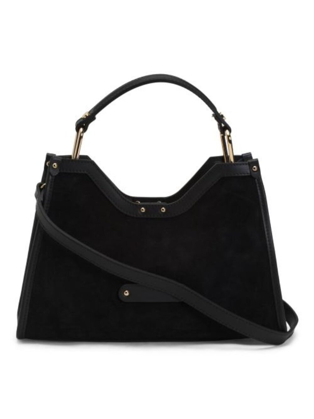 CHEVAL Made In Italy Suede Geo Satchel